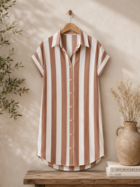 Vestido Corto a Rayas