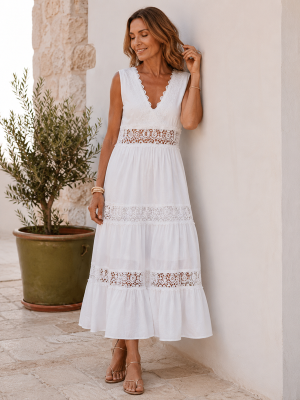 Vestido largo con Encaje